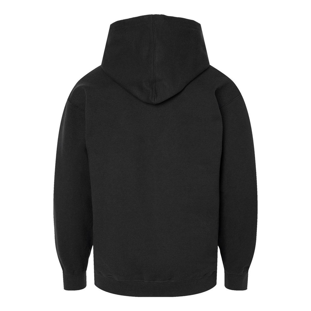 Black - Back - Tultex Youth Hooded Sweatshirt