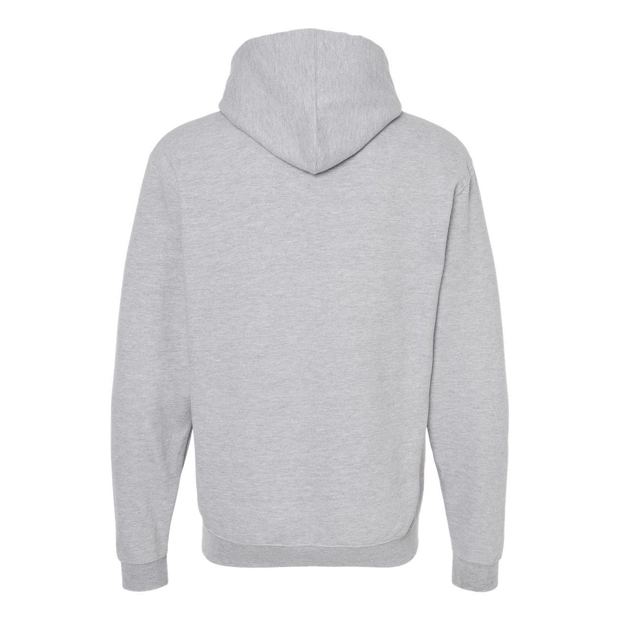 Heather Grey - Back - Tultex Unisex Fleece Hooded Sweatshirt