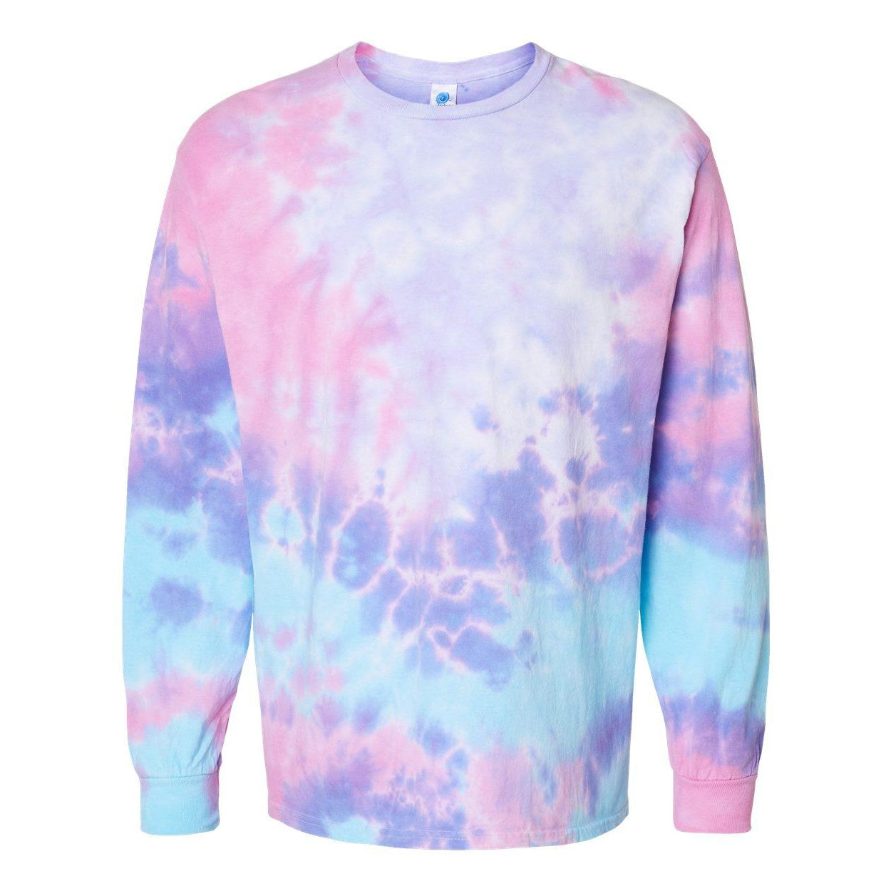 Cotton Candy - Front - Colortone Tie-Dyed Long Sleeve T-Shirt