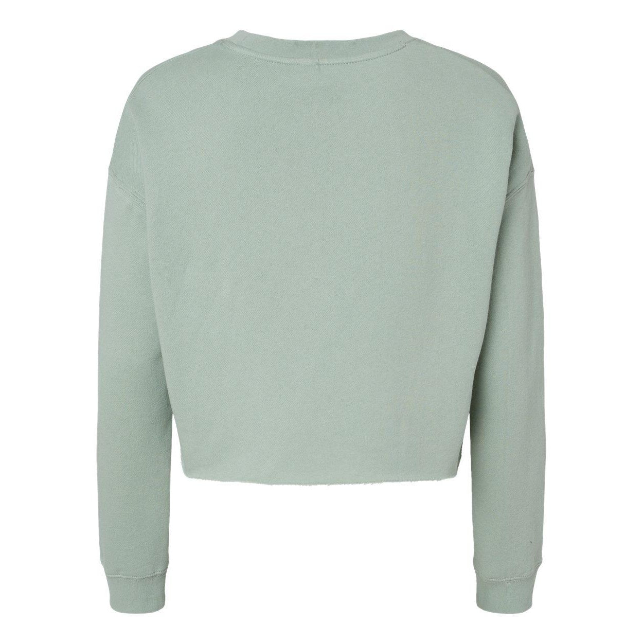 Sage - Back - Independent Trading Co. Women's Lightweight Cropped Crew Pullover