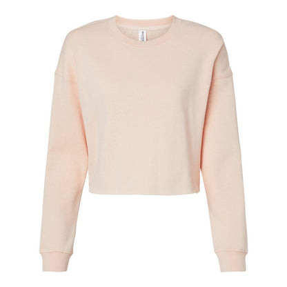 Blush - Front - Independent Trading Co. Women's Lightweight Cropped Crew Pullover