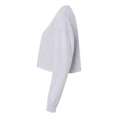 Grey Heather - Side - Independent Trading Co. Women's Lightweight Cropped Crew Pullover