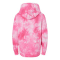 Tie Dye Pink - Back - Independent Trading Co. Youth Midweight Tie-Dye Hooded Pullover