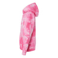 Tie Dye Pink - Side - Independent Trading Co. Youth Midweight Tie-Dye Hooded Pullover
