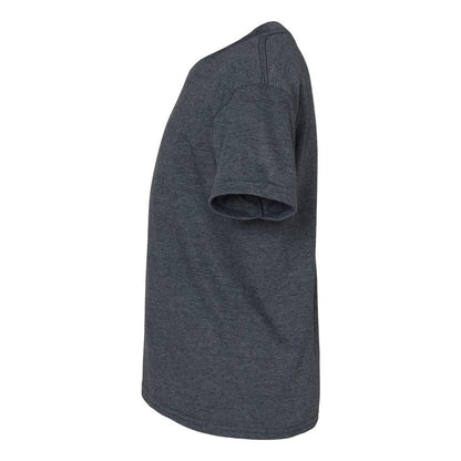Dark Heather - Side - Gildan Softstyle Youth T-Shirt
