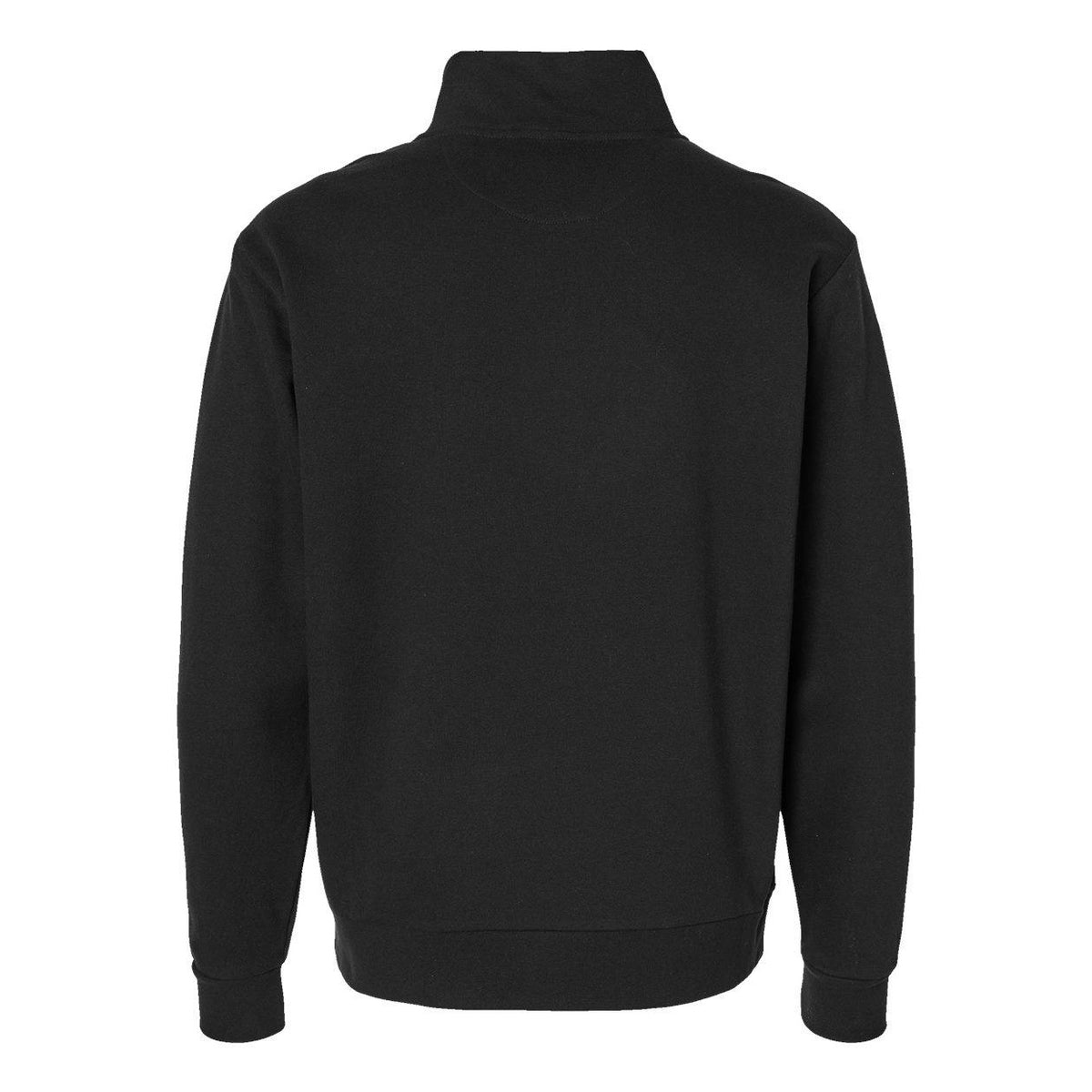 Black - Back - Next Level Unisex Fleece Quarter-Zip Pullover