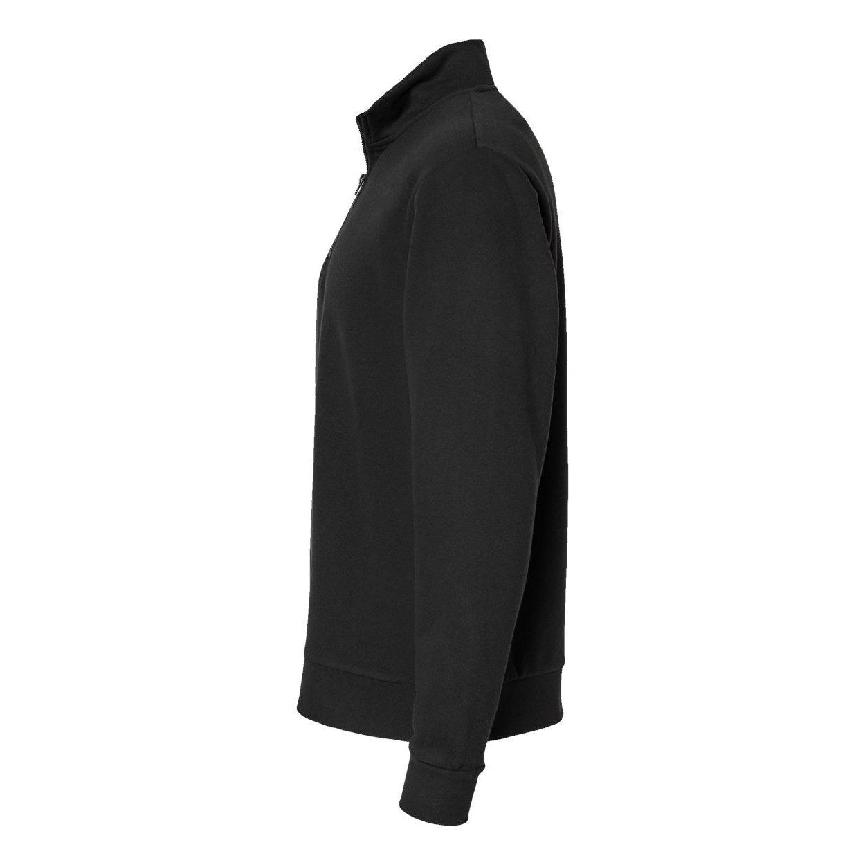 Black - Side - Next Level Unisex Fleece Quarter-Zip Pullover