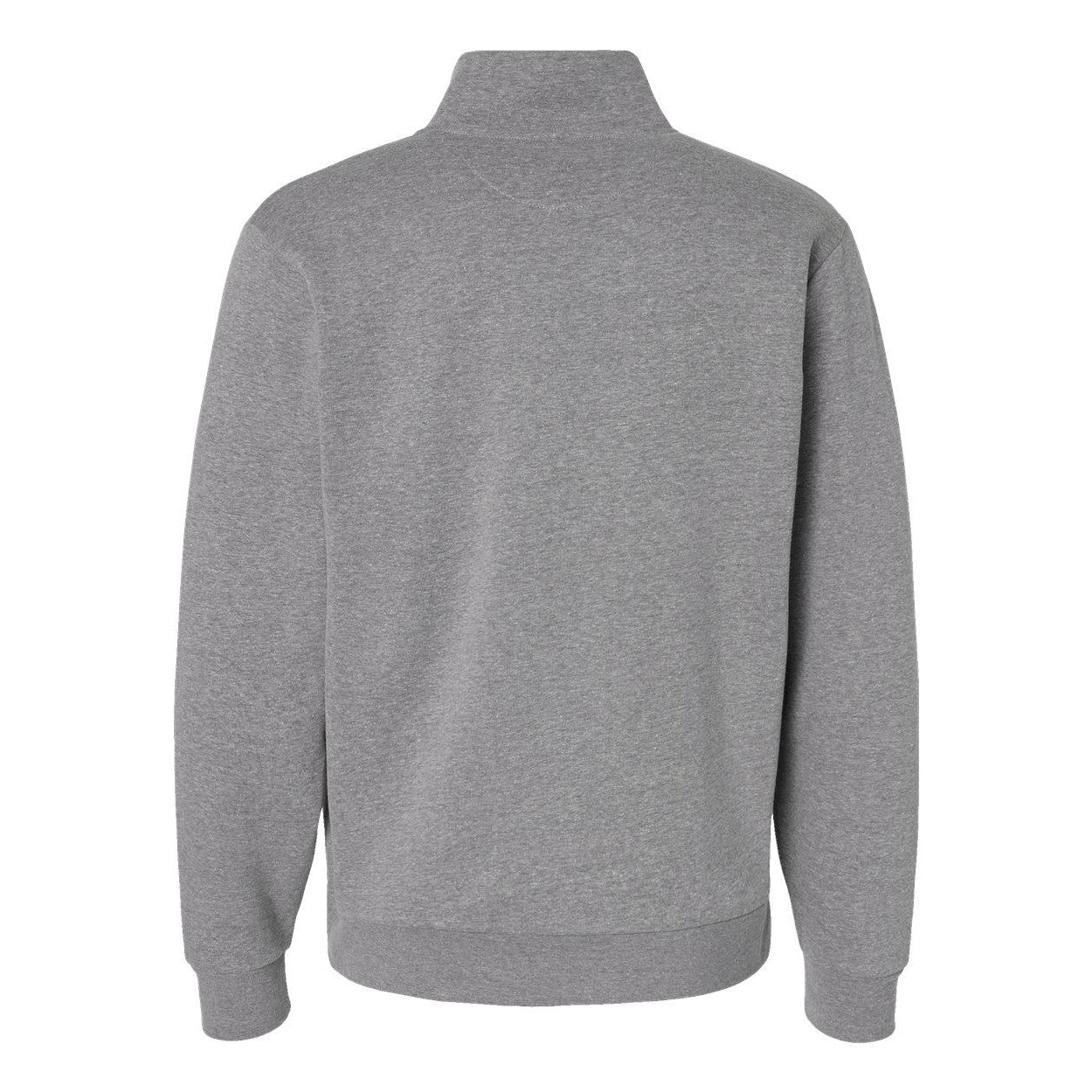 Heather Grey - Back - Next Level Unisex Fleece Quarter-Zip Pullover