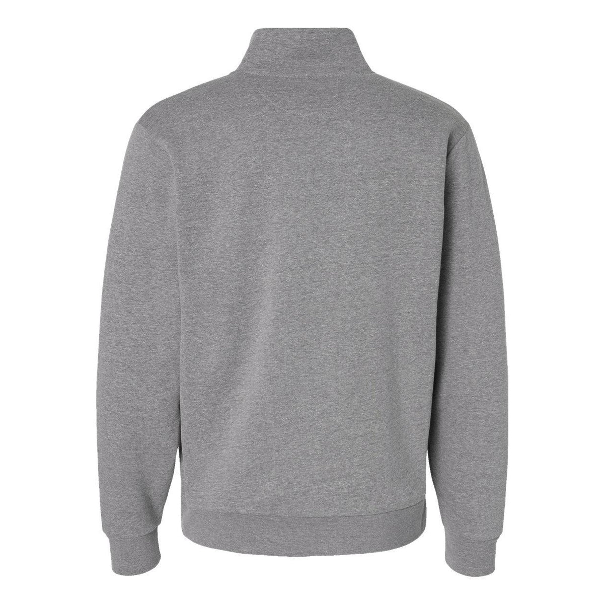 Heather Grey - Back - Next Level Unisex Fleece Quarter-Zip Pullover