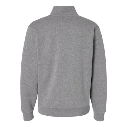 Heather Grey - Back - Next Level Unisex Fleece Quarter-Zip Pullover