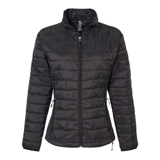 Black - Front - Burnside Women's Element Puffer Jacket