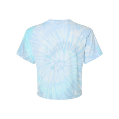 Lagoon - Back - Colortone Women's Tie-Dyed Crop T-Shirt