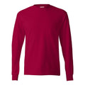 Deep Red - Front - Hanes Authentic Long Sleeve T-Shirt