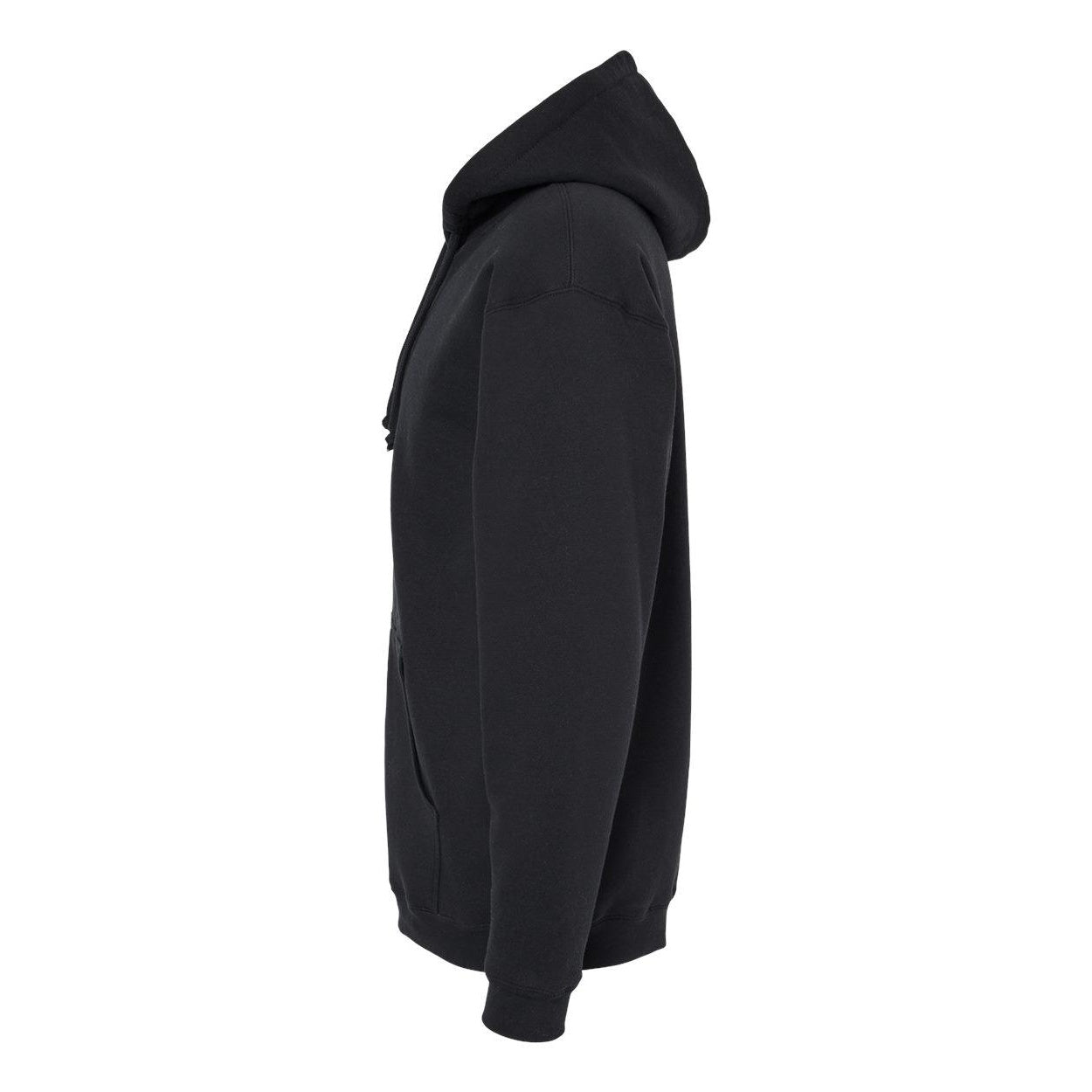 Black- Natural - Side - Independent Trading Co. Sherpa-Lined Full-Zip Hooded Sweatshirt