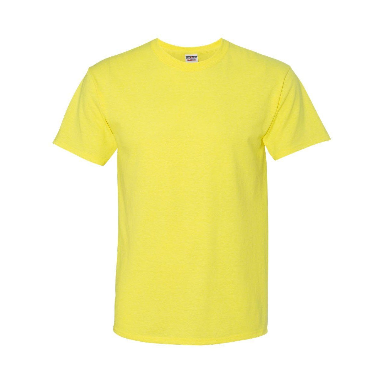 Neon Yellow - Front - JERZEES Dri-Power 50-50 T-Shirt