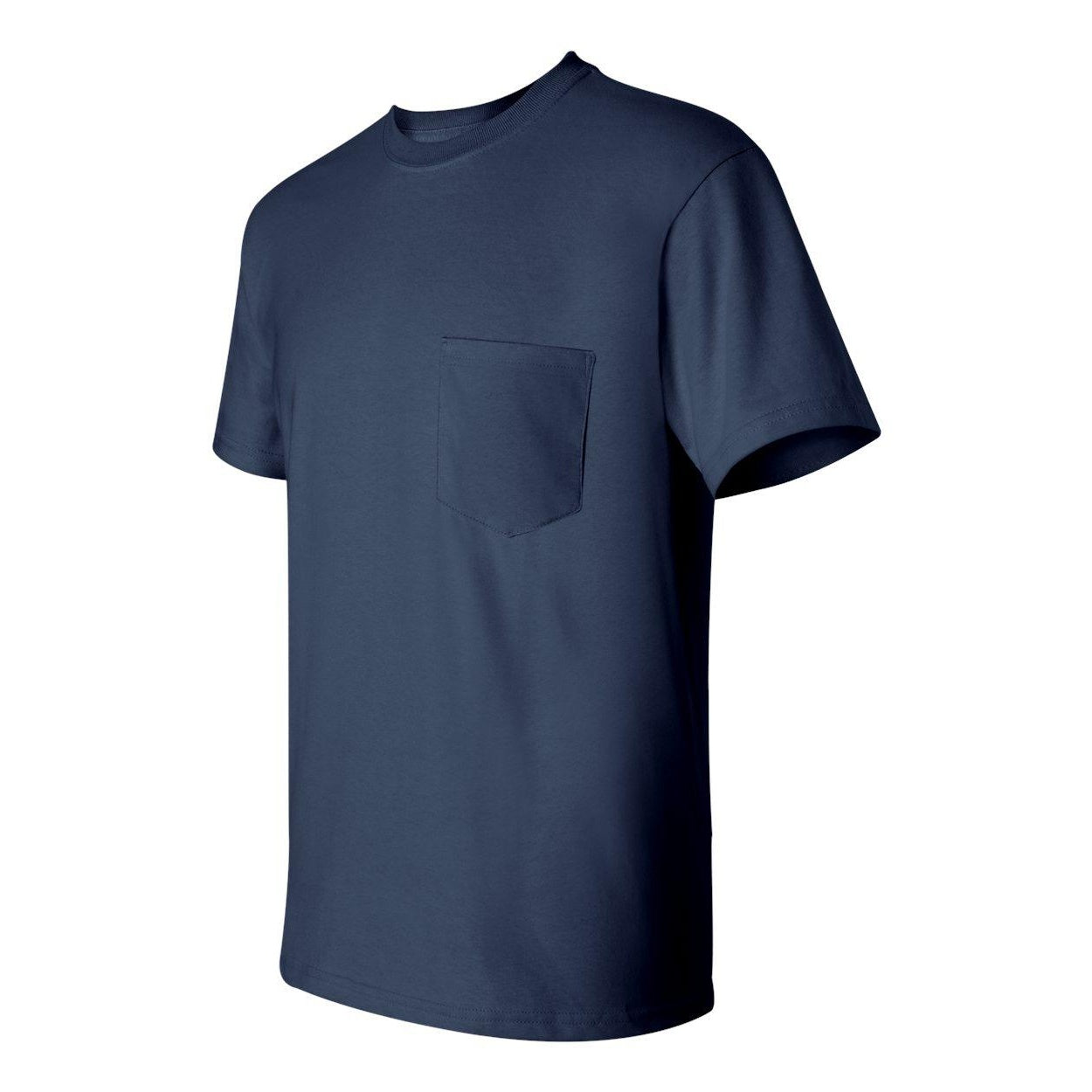 Navy - Side - Gildan Ultra Cotton Pocket T-Shirt
