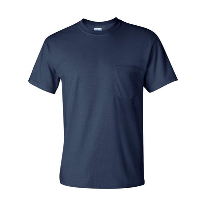Navy - Front - Gildan Ultra Cotton Pocket T-Shirt
