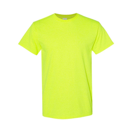 Safety Green - Front - Gildan Heavy Cotton T-Shirt