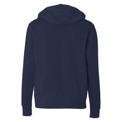 Classic Navy - Back - Independent Trading Co. Lightweight Full-Zip Hooded Sweatshirt