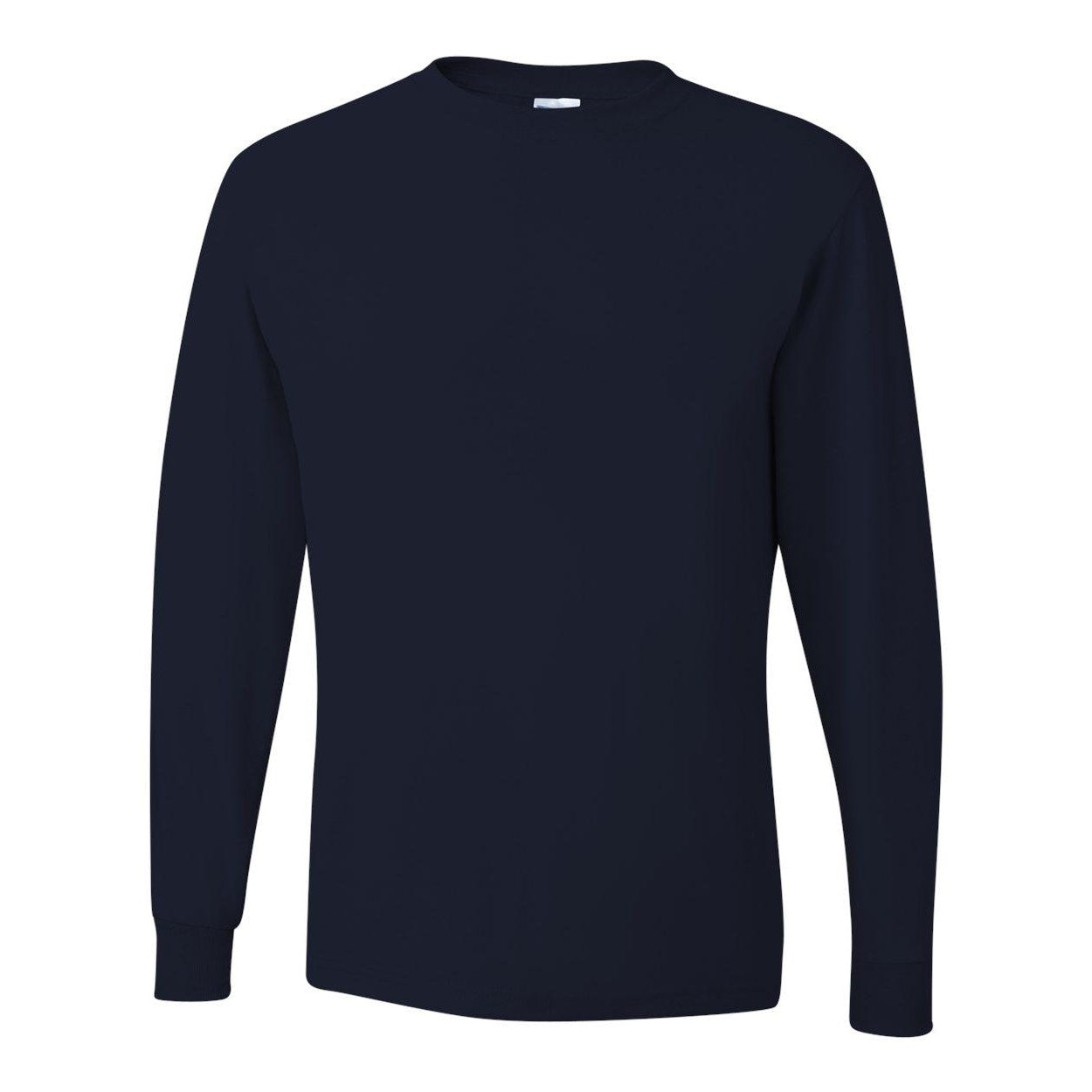 Black - Front - JERZEES Dri-Power Long Sleeve 50-50 T-Shirt