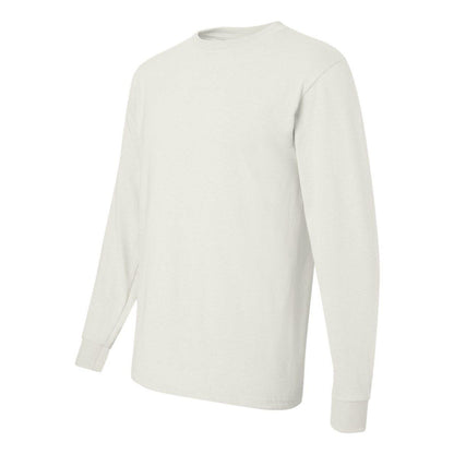 White - Side - JERZEES Dri-Power Long Sleeve 50-50 T-Shirt