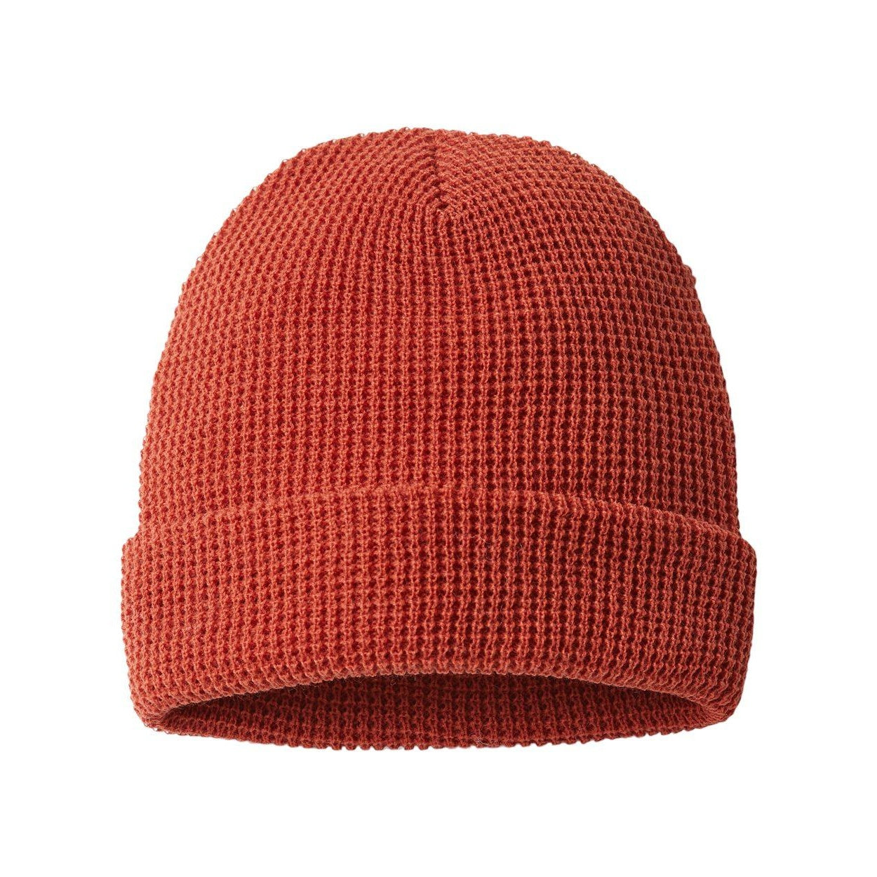 Rust - Front - Richardson Waffle Cuffed Beanie