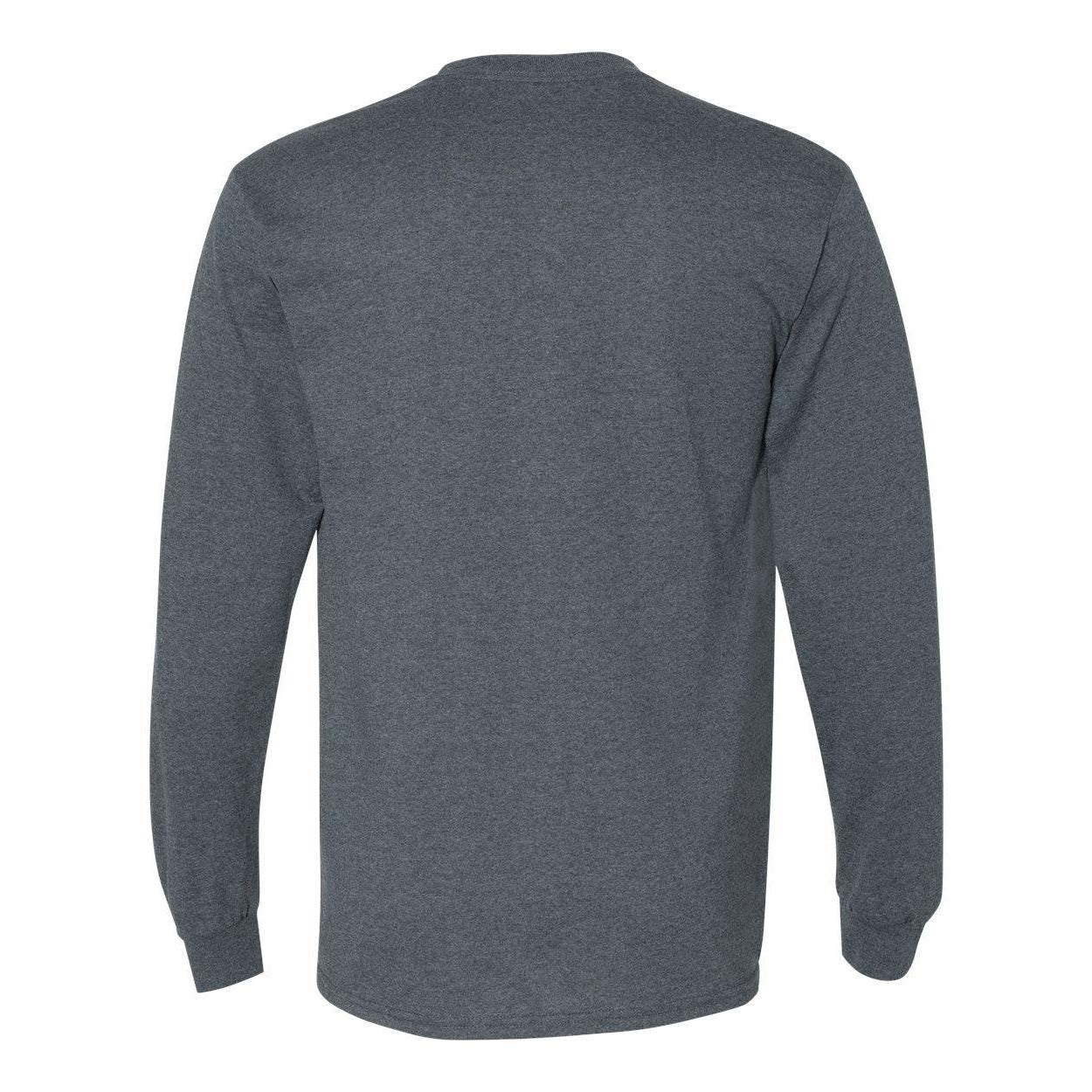Dark Heather - Back - Gildan DryBlend 50-50 Long Sleeve T-Shirt