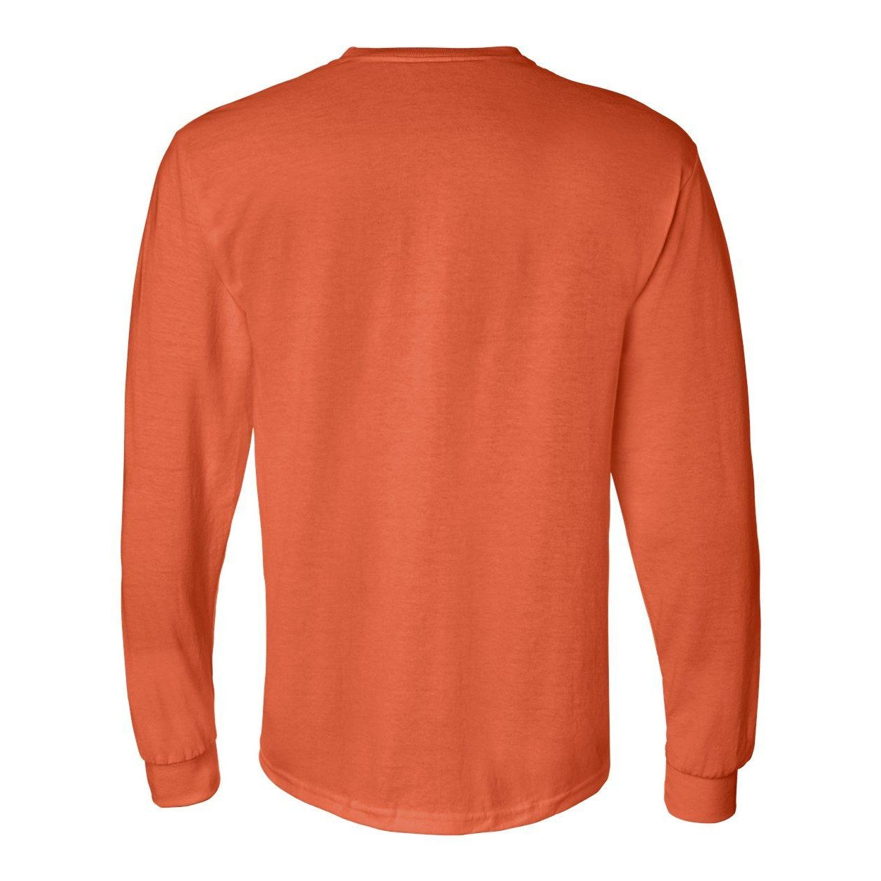 Orange - Back - Gildan DryBlend 50-50 Long Sleeve T-Shirt