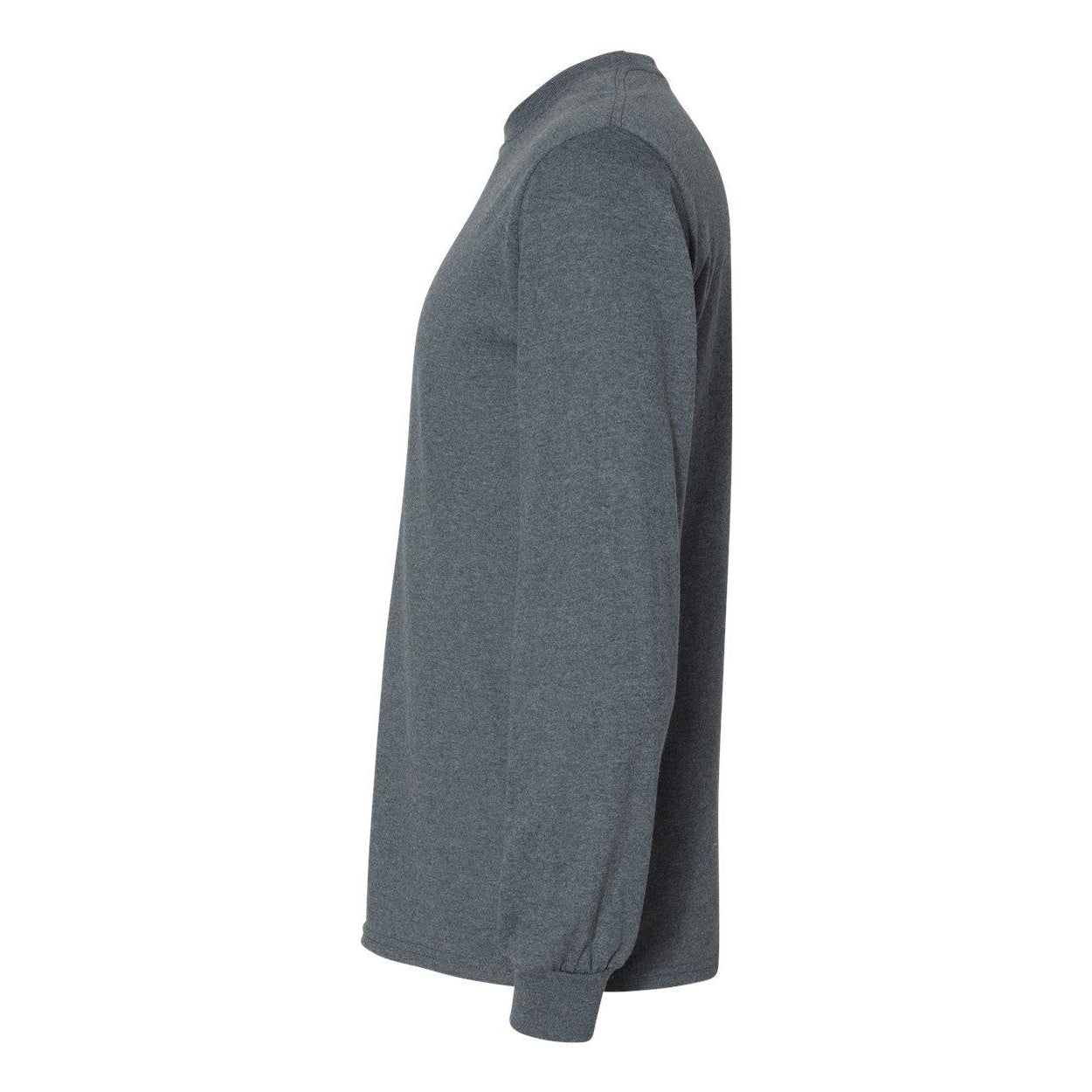 Dark Heather - Side - Gildan DryBlend 50-50 Long Sleeve T-Shirt