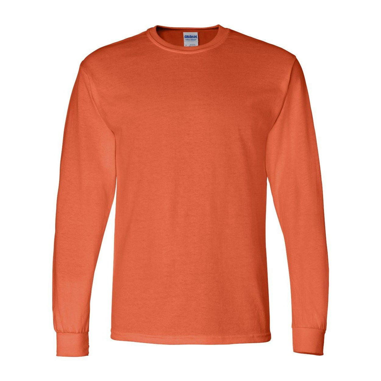 Orange - Front - Gildan DryBlend 50-50 Long Sleeve T-Shirt