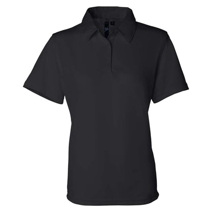 Black - Front - Sierra Pacific Women's Moisture Free Mesh Polo