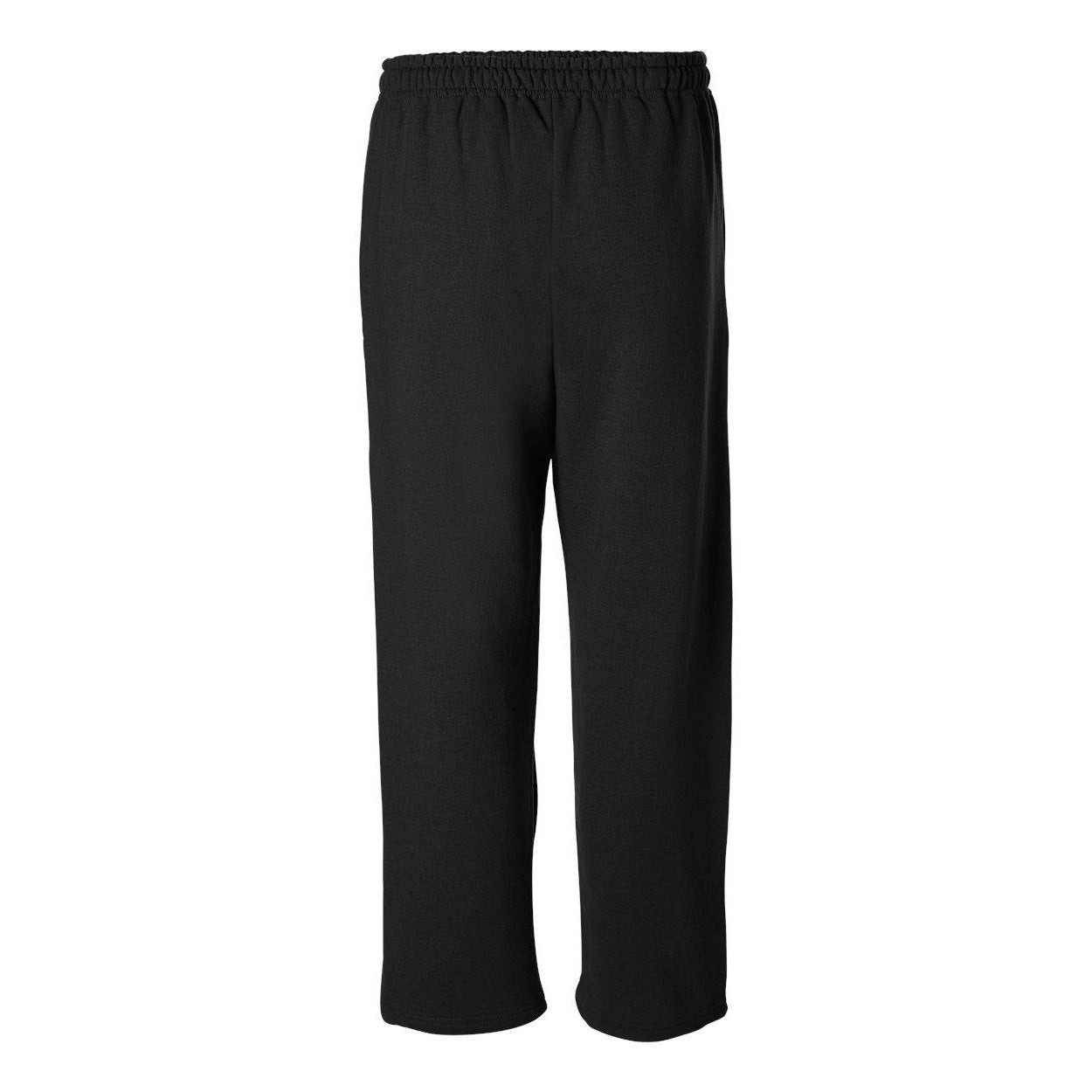 Black - Back - Gildan Heavy Blend Open-Bottom Sweatpants