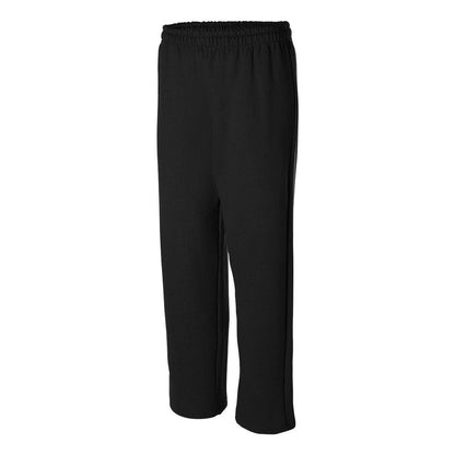 Black - Side - Gildan Heavy Blend Open-Bottom Sweatpants