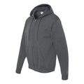 Charcoal Heather - Side - Champion Powerblend Full-Zip Hooded Sweatshirt