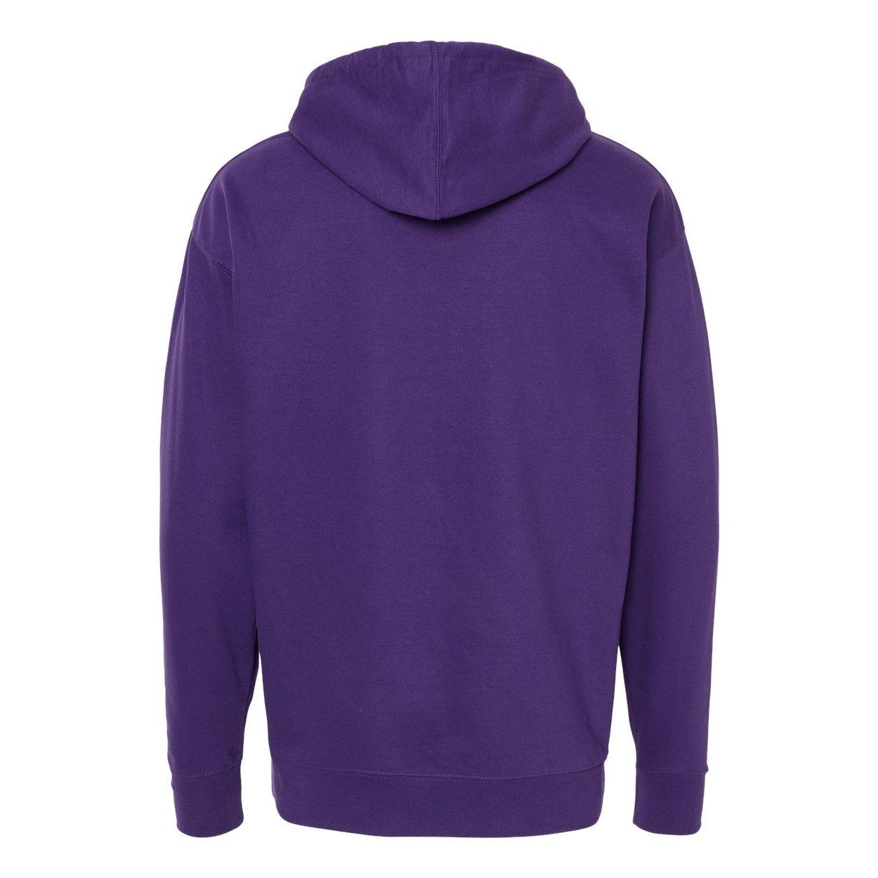 Purple - Back - Independent Trading Co. Midweight Hooded Sweatshirt