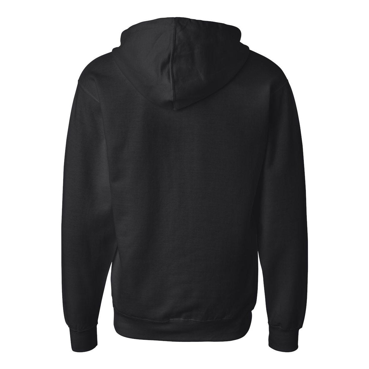 Black - Back - Independent Trading Co. Midweight Full-Zip Hooded Sweatshirt