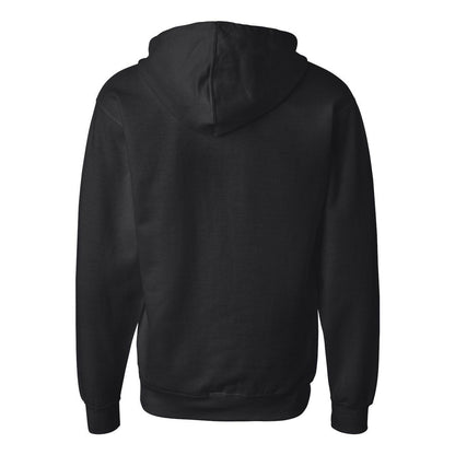 Black - Back - Independent Trading Co. Midweight Full-Zip Hooded Sweatshirt