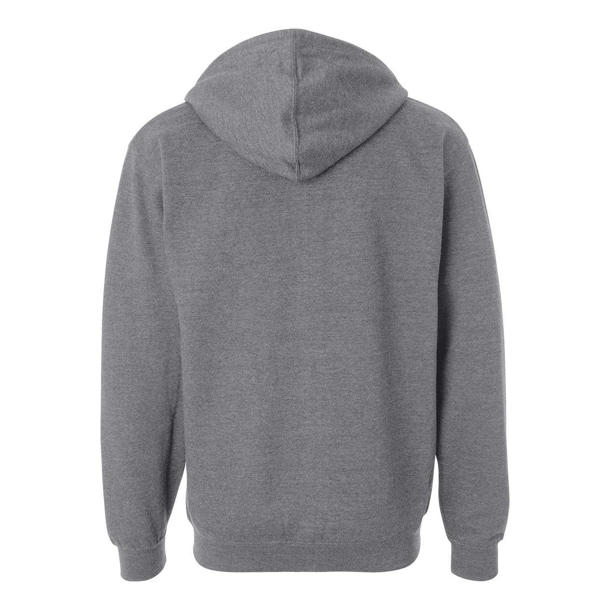 Gunmetal Heather - Back - Independent Trading Co. Midweight Full-Zip Hooded Sweatshirt