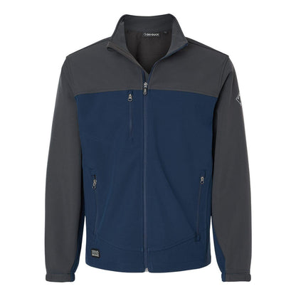 Deep Blue- Charcoal - Front - DRI DUCK Motion Soft Shell Jacket