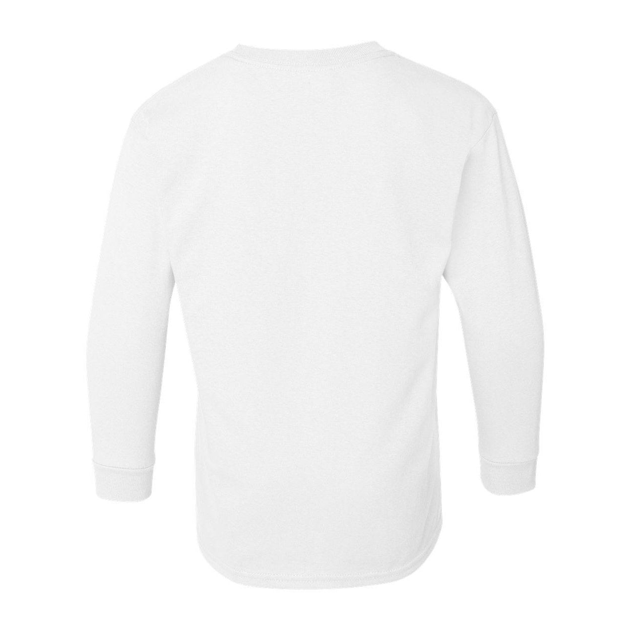 White - Back - Gildan Heavy Cotton Youth Long Sleeve T-Shirt