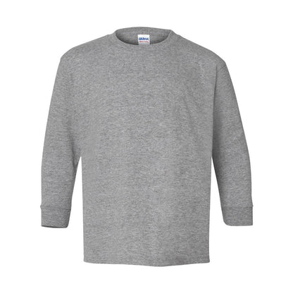 Sport Grey - Front - Gildan Heavy Cotton Youth Long Sleeve T-Shirt
