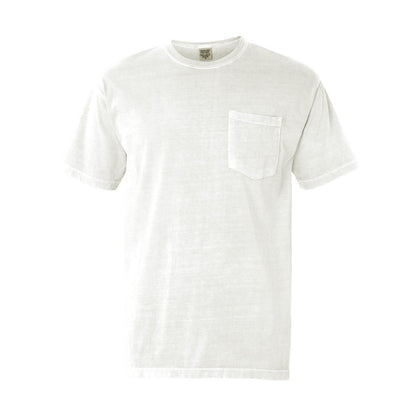 White - Front - Comfort Colors Garment-Dyed Heavyweight Pocket T-Shirt