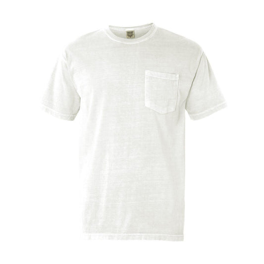 White - Front - Comfort Colors Garment-Dyed Heavyweight Pocket T-Shirt