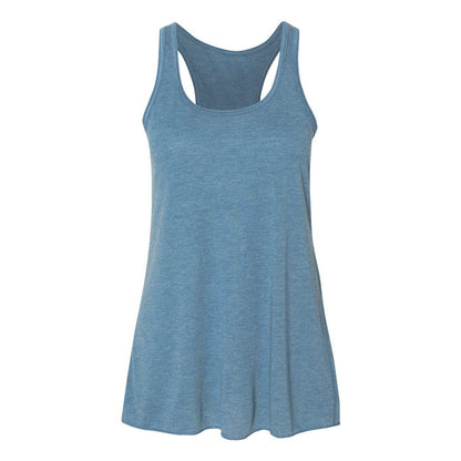 Heather Deep Teal - Front - BELLA + CANVAS Women's Flowy Racerback Tank