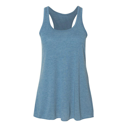 Heather Deep Teal - Front - BELLA + CANVAS Women's Flowy Racerback Tank
