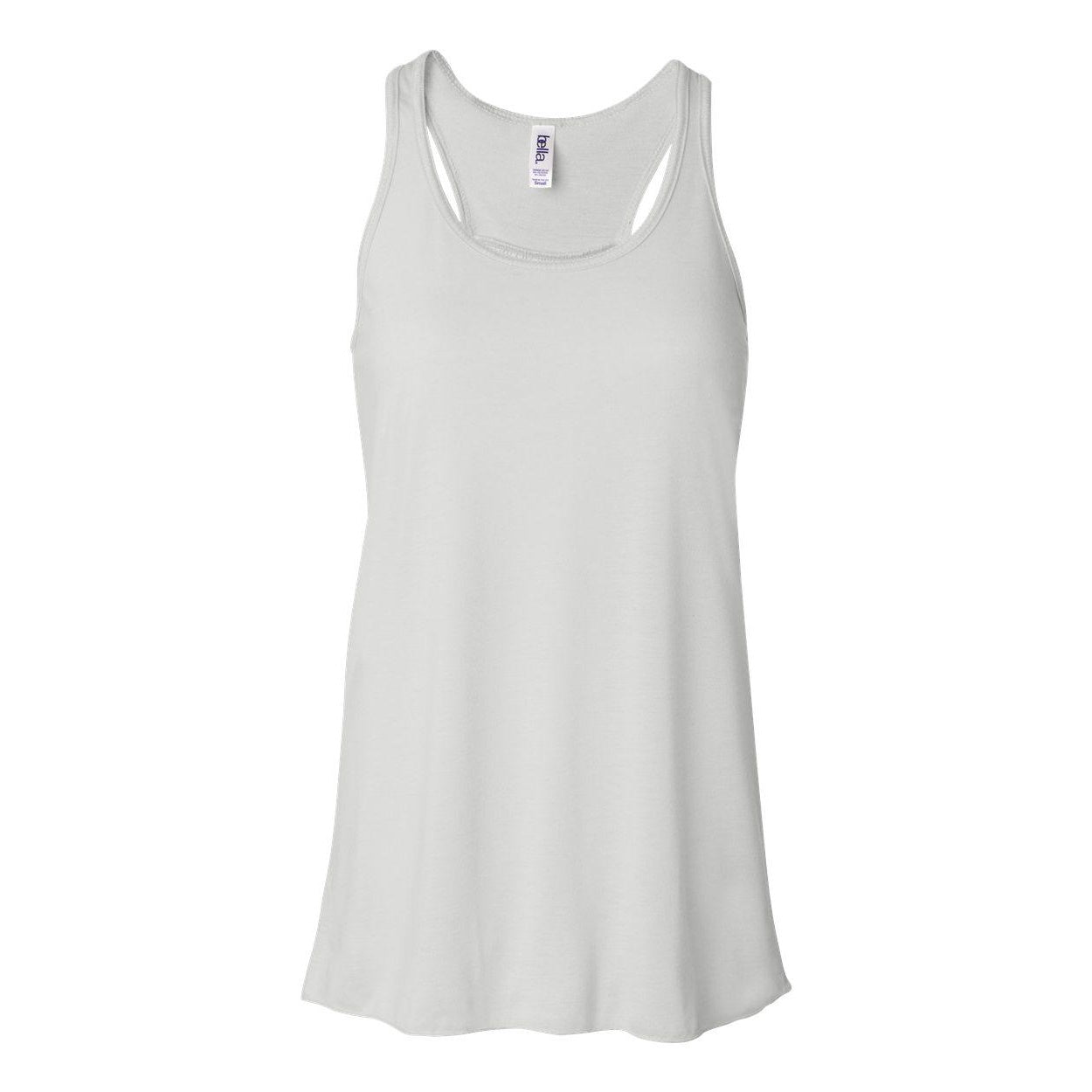White - Front - BELLA + CANVAS Women's Flowy Racerback Tank