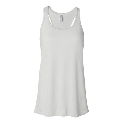 White - Front - BELLA + CANVAS Women's Flowy Racerback Tank