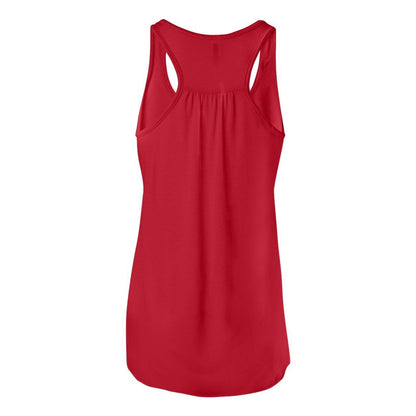 Red - Back - BELLA + CANVAS Women's Flowy Racerback Tank