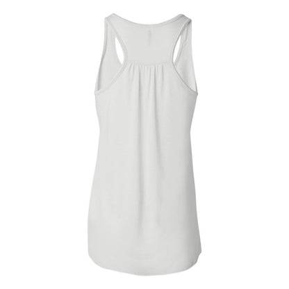 White - Back - BELLA + CANVAS Women's Flowy Racerback Tank
