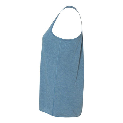 Heather Deep Teal - Side - BELLA + CANVAS Women's Flowy Racerback Tank